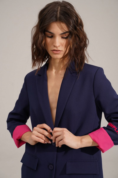 Брюки, жакет RINKA 1110 синий-фуксия - фото 4