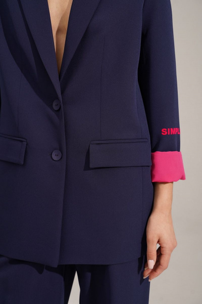 Брюки, жакет RINKA 1110 синий-фуксия - фото 3