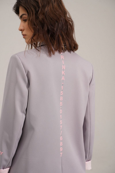 Брюки, жакет RINKA 1110/2 серый-розовый - фото 13