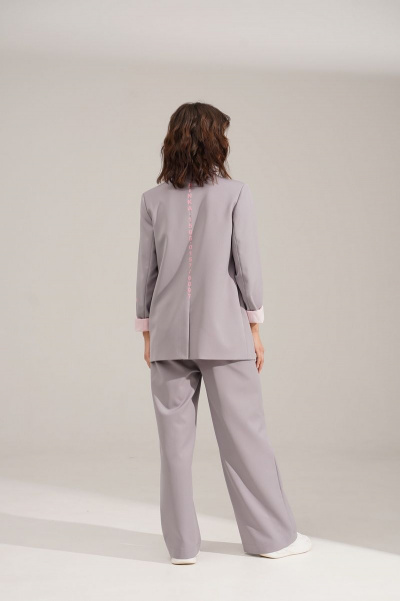 Брюки, жакет RINKA 1110/2 серый-розовый - фото 2
