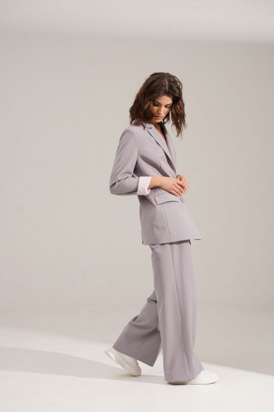 Брюки, жакет RINKA 1110/2 серый-розовый - фото 12