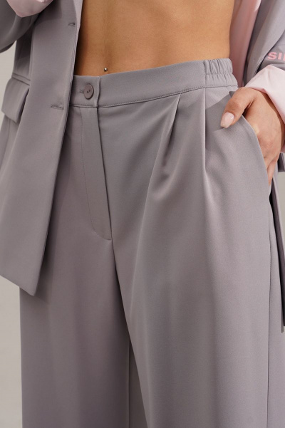 Брюки, жакет RINKA 1110/2 серый-розовый - фото 8