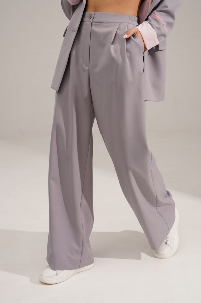 Брюки, жакет RINKA 1110/2 серый-розовый - фото 7