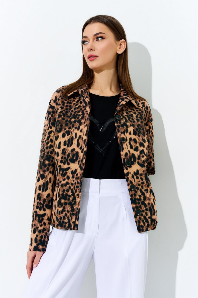 Жакет прямого силуэта из текстильной ткани с прорезными карманами DILIA 0707 мультидизайн - фото 4