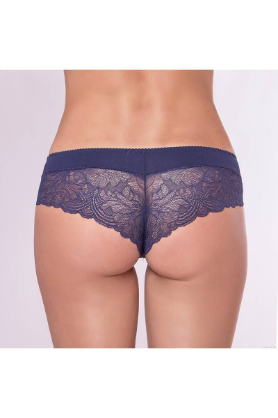 Трусы из хлопкового трикотажа с кружевом Verally 190-3 темно-синий - фото 2