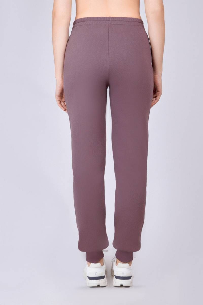 Брюки из футера с начесом и высокой посадкой для everyday Verally 447-2 крокус - фото 2