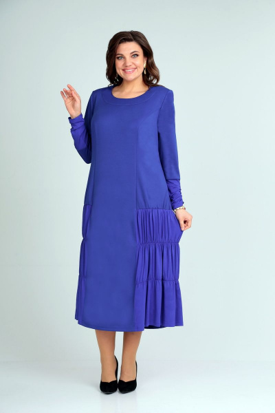 Платье Ивелта плюс 1811 синий - фото 3