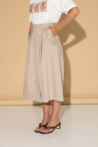Юбка миди из хлопка с завышенной талией Femme & Devur 60167 1.29D(170) - фото 4
