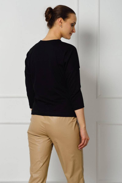 Черный трикотажный джемпер для повседневного образа Femme & Devur 3138 6.3F(170) - фото 4