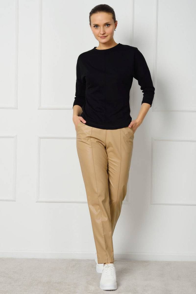 Черный трикотажный джемпер для повседневного образа Femme & Devur 3138 6.3F(170) - фото 2