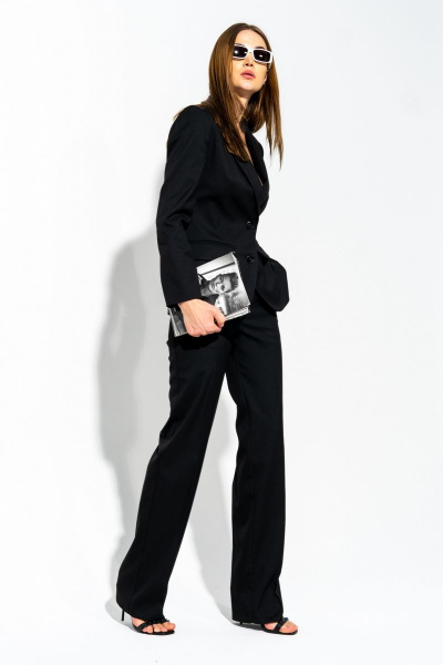 Костюм платье-жакет с прямыми брюками на каждый день SILVERSPICE S-1101-1 - фото 6