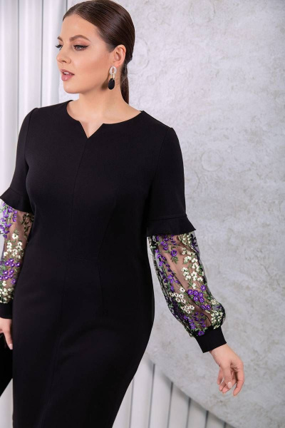 Платье ASV 2566 черно-зеленый - фото 3