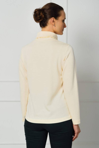 Бежевый водолазка из трикотажа с классическим прямым силуэтом Femme & Devur 30432 1.2F(170) - фото 4