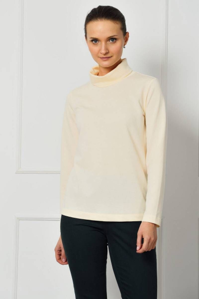 Бежевый водолазка из трикотажа с классическим прямым силуэтом Femme & Devur 30432 1.2F(170) - фото 1