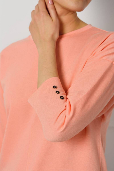 Розовый джемпер с защипом и пуговицами для стильных луков Femme & Devur 30422 1.44F(170) - фото 5