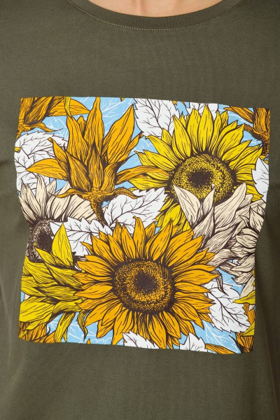 Джемпер с арт-принтом из вискозы и трикотажа, прямой крой Femme & Devur 30147 2.16F(170) - фото 4