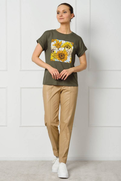 Джемпер с арт-принтом из вискозы и трикотажа, прямой крой Femme & Devur 30147 2.16F(170) - фото 2