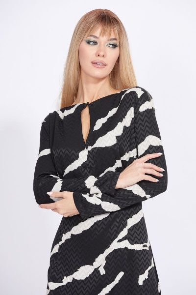 Платье EOLA 2321 черный_рисунок - фото 7