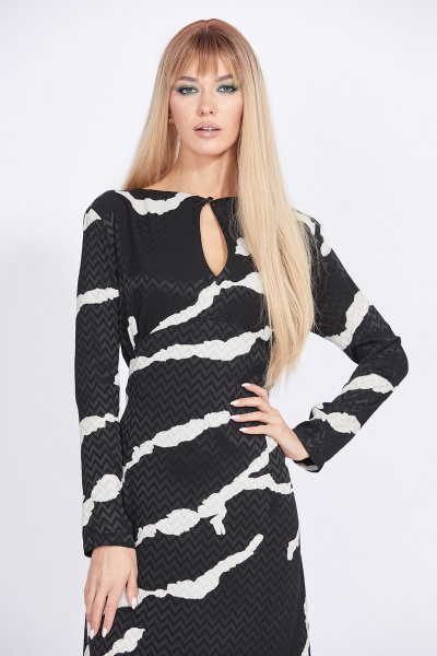 Платье EOLA 2321 черный_рисунок - фото 6