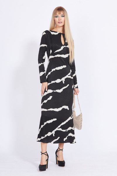 Платье EOLA 2321 черный_рисунок - фото 1
