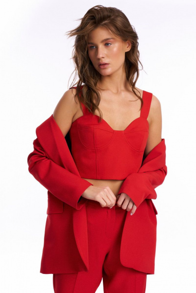 Топ-биюстье из текстиля с широкой бретелью KaVaRi 5002.1 красный - фото 2