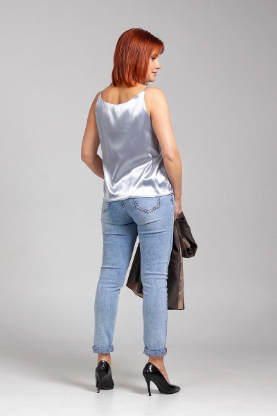 Топ Соджи 558 серый - фото 2
