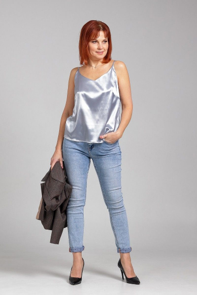 Топ Соджи 558 серый - фото 1