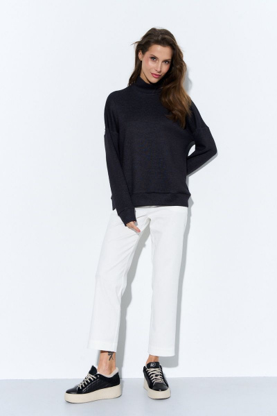 Свитер Luitui R1048 черный меланж - фото 2