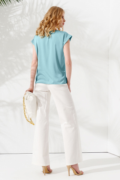 Блуза Панда 50040w бирюзовый - фото 2