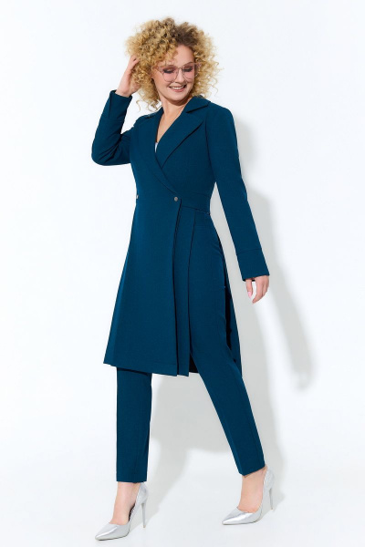 Брюки, жакет, топ Euromoda 439 однотон - фото 1