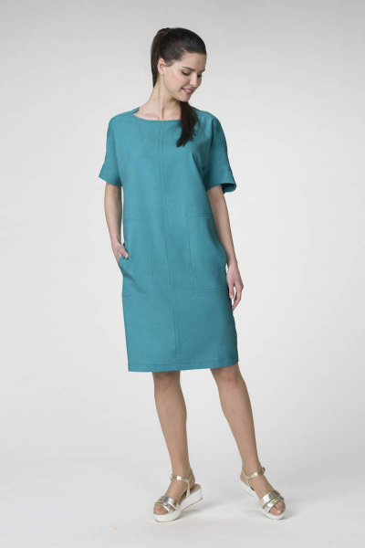 Платье Stilville 1502 бирюза - фото 3