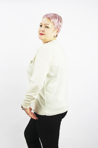 Джемпер реглан из трикотажа из хлопка в нейтральных тонах Полесье С1286-22 2С5269-Д43 170,176 кокосовое_молоко - фото 2