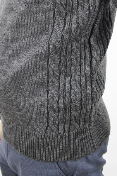 Джемпер вязаный трикотажный демисезонный с манжетами Полесье С5107-21 1С1341-Д43 182,188 шифер - фото 4