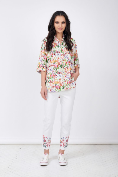 Летний комплект блузки и брюк из вискозы Motif 2064а - фото 1