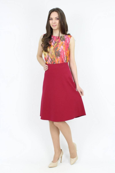 Юбка VLADOR 500103-1 бордовый - фото 1