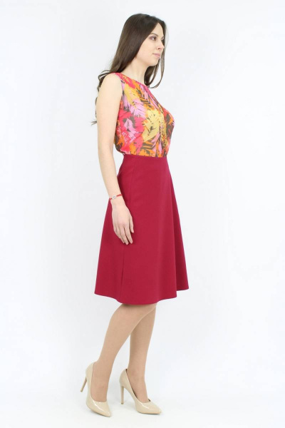 Юбка VLADOR 500103-1 бордовый - фото 2