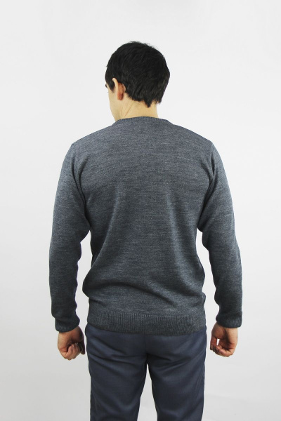 Мужской джемпер из шерсти трикотаж демисезонный Полесье С5629-20 0С8583-Д43 170,176 стальной - фото 3