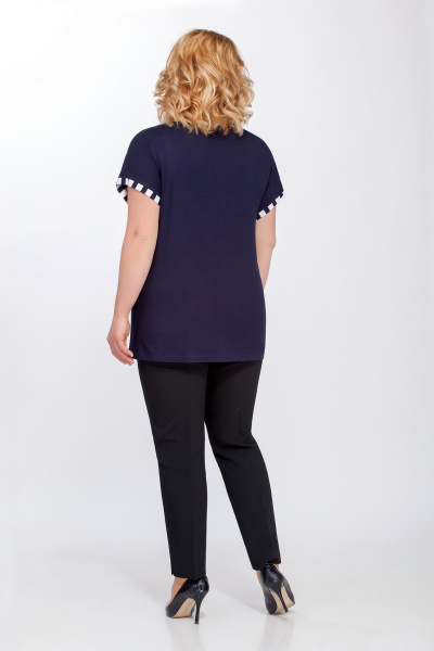 Джемпер из вискозы и трикотажа на каждый день, 69 см Медея и К 1983 синий - фото 2