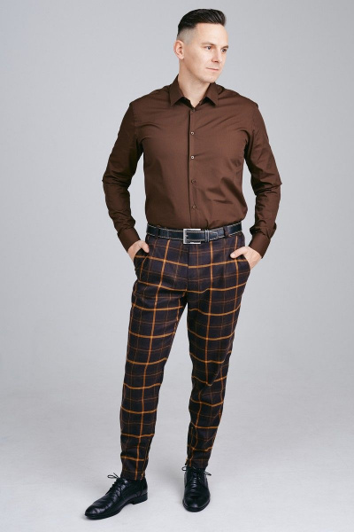 Рубашка Nadex 01-048612/204-22_182-188 темно-коричневый - фото 1