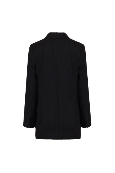 Жакет демисезонный синий из шерсти и текстиля Elema 1К-12162-1-170 синяя_полоска - фото 7