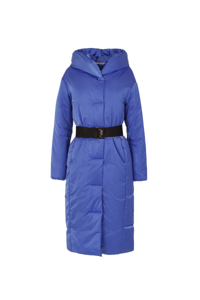 Пальто демисезонное из плащёвой ткани на каждый день Elema 5-13056-1-170 василёк - фото 1