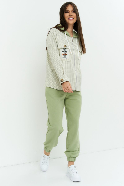 Брюки, толстовка Магия моды 2204 салат - фото 1