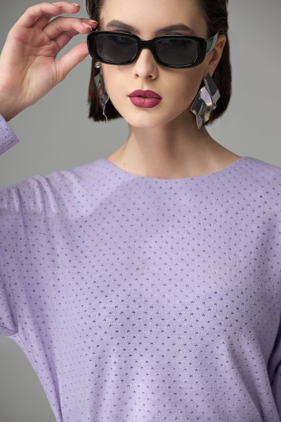 Джемпер с объемным рукавом и капельной горловиной Орхидея 1229 - фото 4