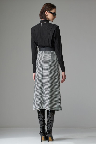 Юбка трапециевидная из костюмной ткани на резинке Орхидея 1226 - фото 2