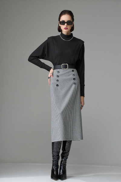 Джемпер «летучая мышь» из трикотажа с имитацией крылышек Орхидея 1233 - фото 5