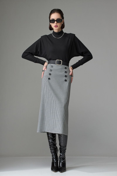 Джемпер «летучая мышь» из трикотажа с имитацией крылышек Орхидея 1233 - фото 3