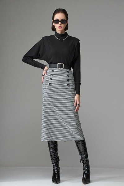 Джемпер «летучая мышь» из трикотажа с имитацией крылышек Орхидея 1233 - фото 1