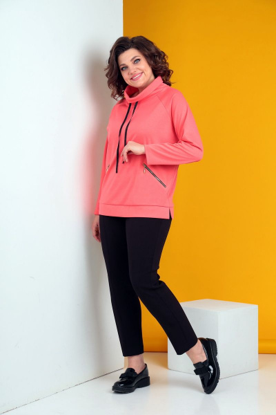 Брюки, джемпер Ивелта плюс 2977 коралл - фото 1