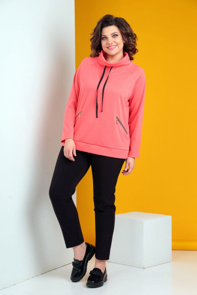 Брюки, джемпер Ивелта плюс 2977 коралл - фото 2