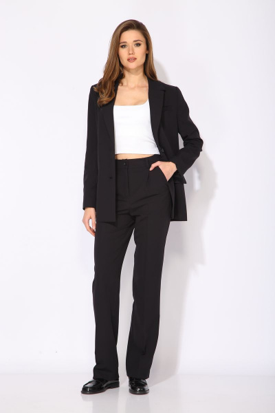 Деловые прямые брюки с складками и карманами DNM 032 - фото 1